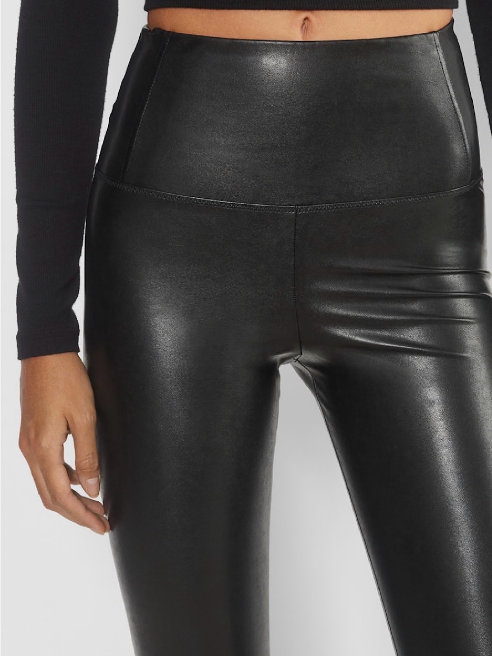 Aritzia Daria High-Waist Vegan Leather Leggings - Black